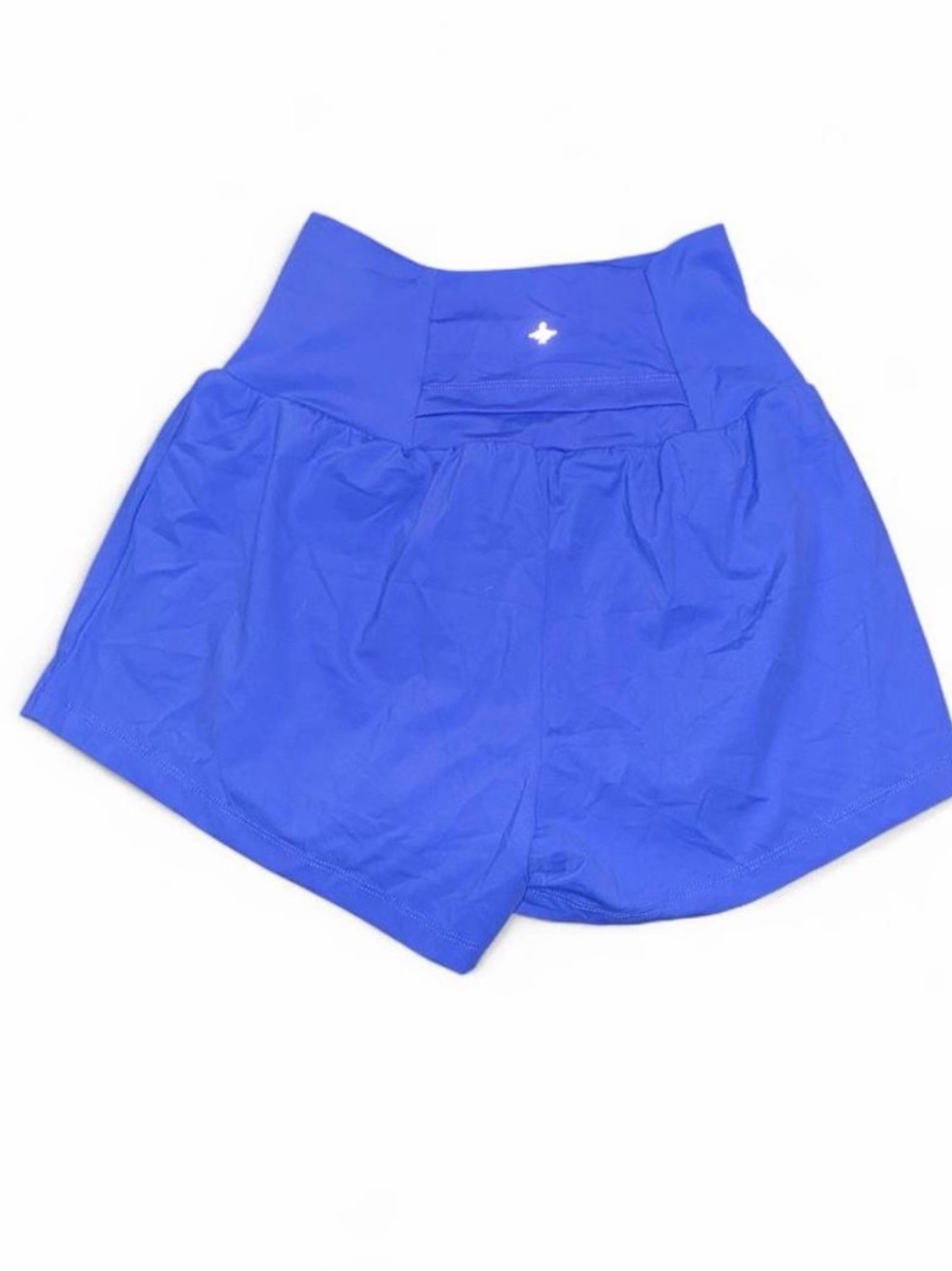 High-Waist Athletic Double Lined Shorts in Blue